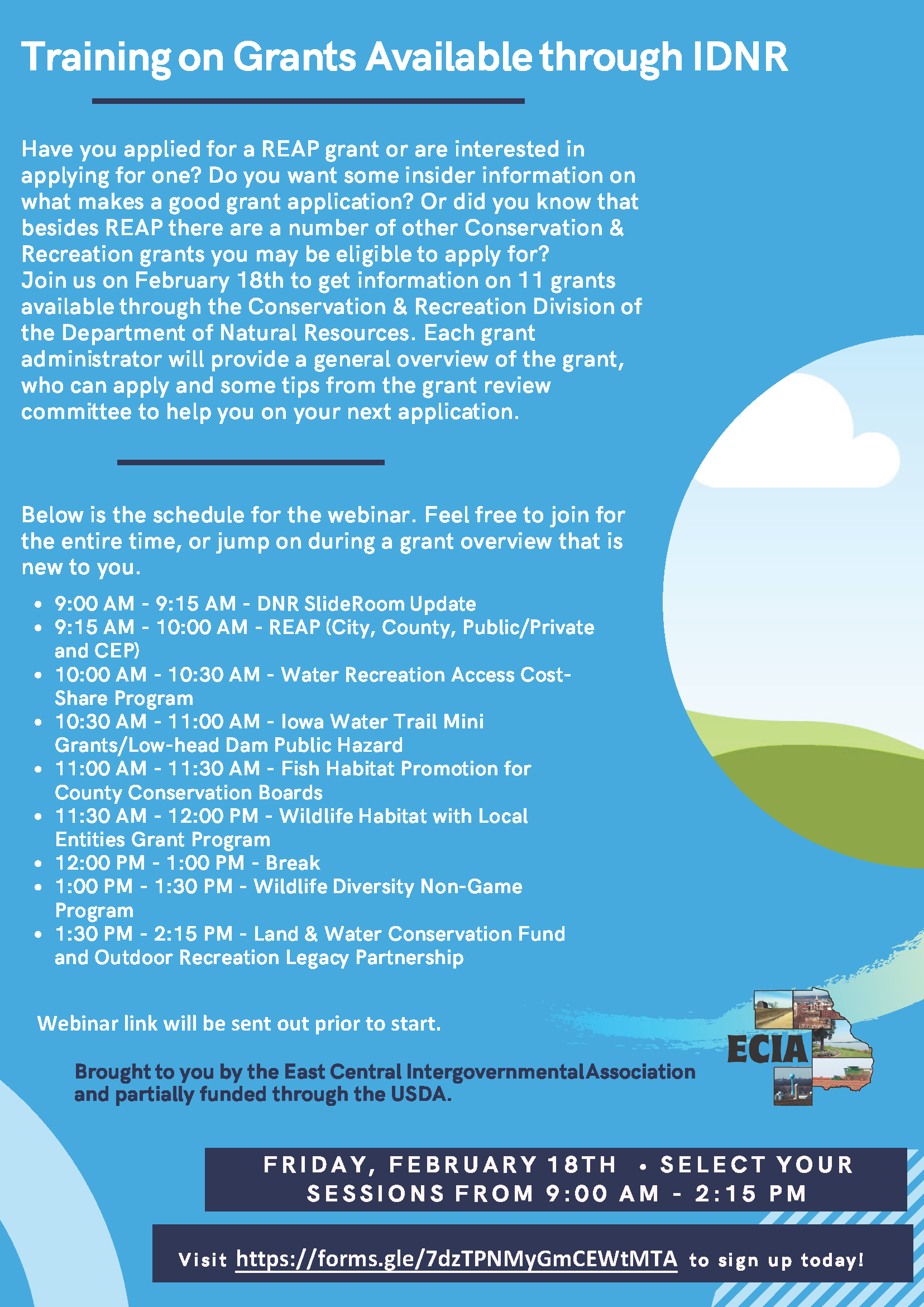 IDNR REAP Grants Training Flyer 2.18.22